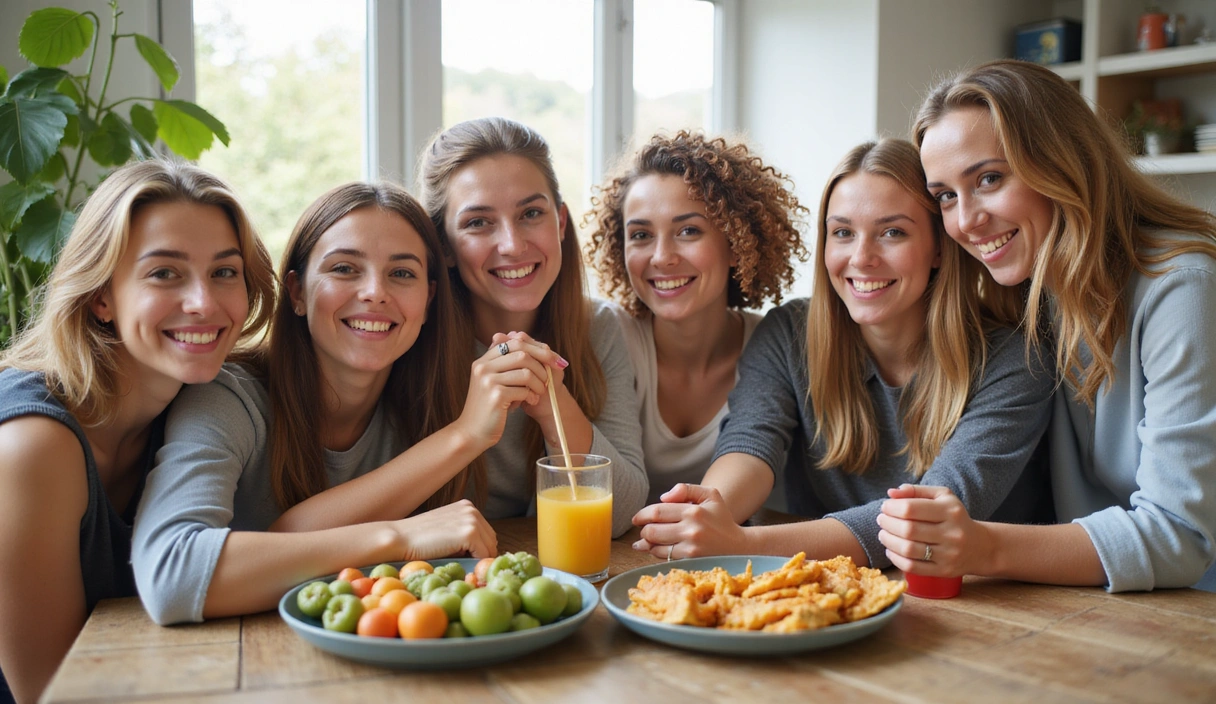 Gruppo di persone felici e in salute che celebrano il loro percorso di benessere